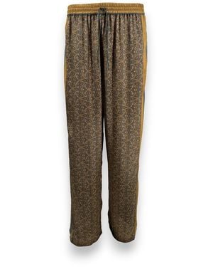 Monzlapur New York Paisley Motif Pant With Stripe - Green
