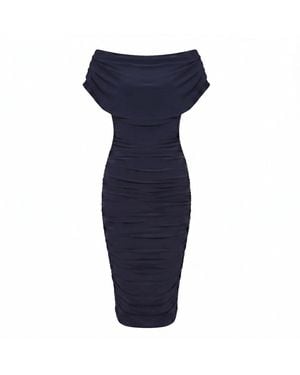 Atom Label Oxygen Dress - Blue