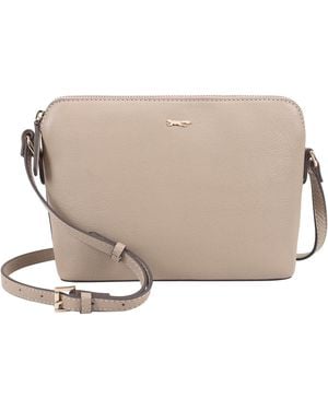 Paul Costelloe Lenya Leather Crossbody Bag - Natural