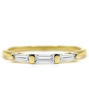 VicStoneNYC Fine Jewelry Modern Tapered Baguette Diamond Ring - Metallic