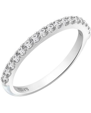 Diamonbliss Embellished With Swarovski Half Carat Round Cut Half Eternity Ring - White