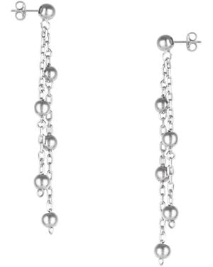 Spero London Dorica Sterling Multi Bead Drop Earring - White