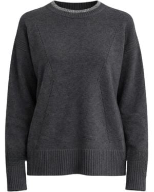 Nuvv Collection Wool And Cashmere Blend Round Necked Knit Jumper - Black