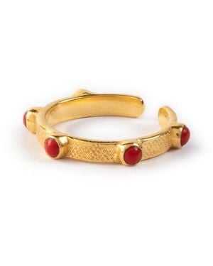 Goddess Charms Root Chakra Ring - Metallic