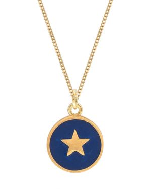 Lime Tree Design Small Star Vermeil - Blue