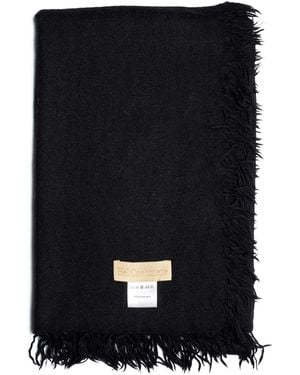 Bel Cashmere Cashmere Foulard With Fringes - Black
