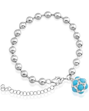 The Pheia Bead Bracelet With Charm - Blue