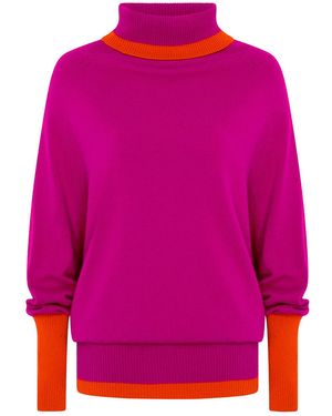 Beatrice von Tresckow Cashmere Roll Neck Jumper - Pink