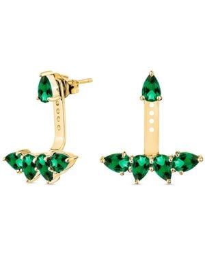SALLY SKOUFIS Pure Ear Jacket With Made Emeralds - Green