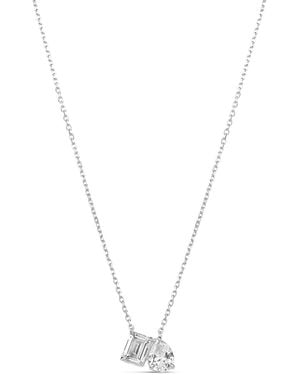 SHYMI Emerald And Pear Two Stone Necklace - Metallic