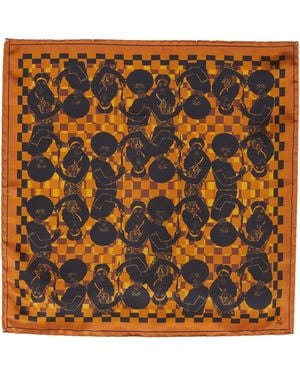 Dalziel Mini Minnie & Maya Silk Scarf - Orange