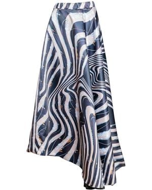 ARTISTA Thia A-Line Maxi Skirt - Blue