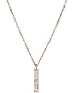 Neola Design Necklace Moonstone And Rose Quartz Anais - Metallic