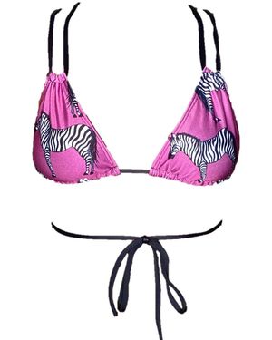 Brasini Swimwear Bruna Convertible Bikini Top - Pink