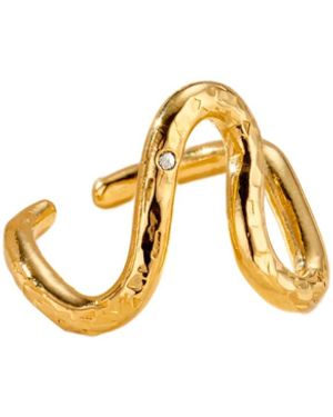 Posh Totty Designs Plated Confetti Birthstone Squiggle Ring - Metallic