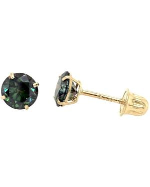 VicStoneNYC Fine Jewelry Moissanite Studs – Screw Back - Metallic