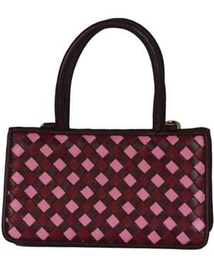 F3Rog by Rana Rose Woven Leather Crossbody Piraye Bag - Purple