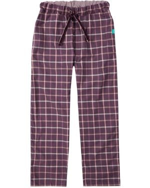 Lounge Loungewear Trousers-Pants Long Length Sunda Tiger Design - Red