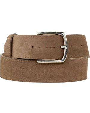 Peachy Belts Ltd Mink Suede Belt With Buckle - Brown