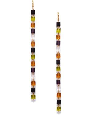 Jaredjamin Auburn Building Block Drop Earrings - White