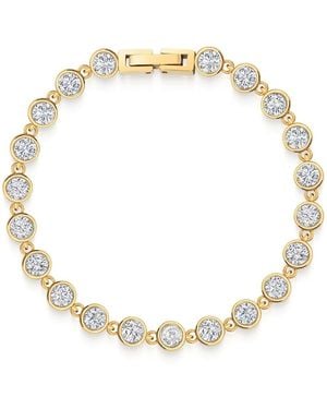 Nialaya Round Gem Link Bracelet - Metallic