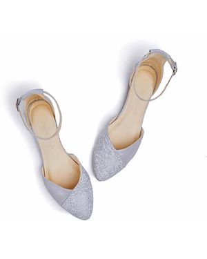 Mandragora Design Sophie Wedding Shoes From Leather With Christal Effect - White