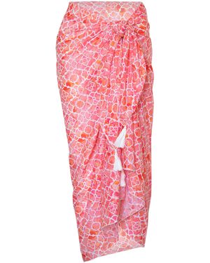 Sophia Alexia Marble Mosaic Cotton Sarong - Pink