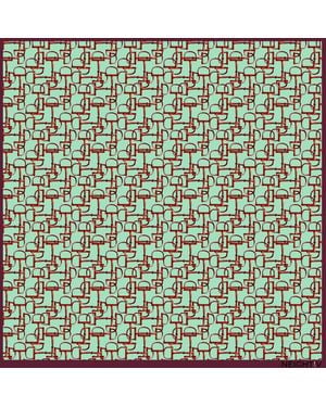 Neightiv Horse Bits Large Silk Scarf- Bits - Green