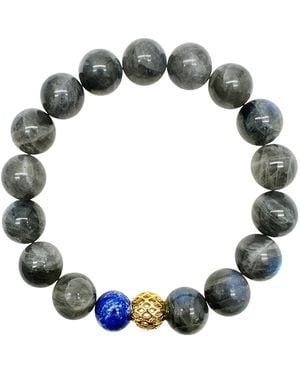 Farra Labradorite With Lapis Bracelet - Green