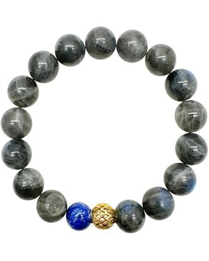 Farra Labradorite With Lapis Bracelet - Green