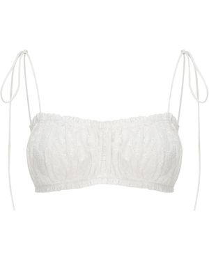 NUAJE NUAJE Shirred Bralette - White