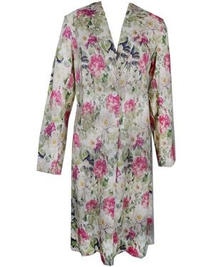 Flora by Alexandria Claudia Floral Linen Jacket - Multicolor