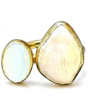 La Pluie Jewellery Oyster Dream Ring - Metallic