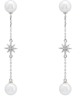 LÁTELITA London Falling Star Pearl Drop Earrings - White