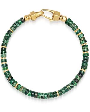 Nialaya Dark Malachite Heishi Bracelet - Green