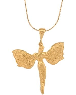 Ebru Jewelry Heavenly Guardian Vermeil Necklace - Metallic