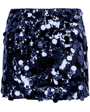 Amy Lynn Oceane Disc Mini Skirt - Blue