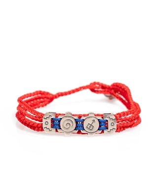 Ebru Jewelry Spiritual Soul Cord Striking Bracelet - Red