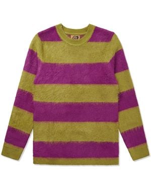 Gresham Blake Stripe Mohair Jumper - Grey