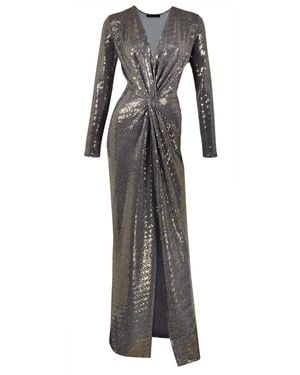 Me & Thee On The Town Sequin Maxi Dress - Grey