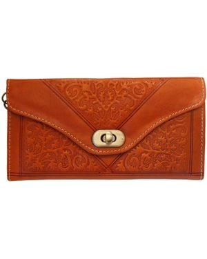 Berber Leather Leather Tri-Fold Purse Light - Brown