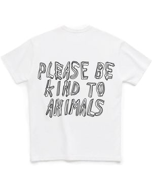Dont Eat the Homies Please Be Kind To Animals Tee - White