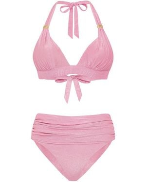 Leyla Maya Ltd Annie & Paloma High Waisted Bikini Set - Pink