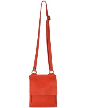 Owen Barry Leather Crossbody Bag Paprika Flora - Red