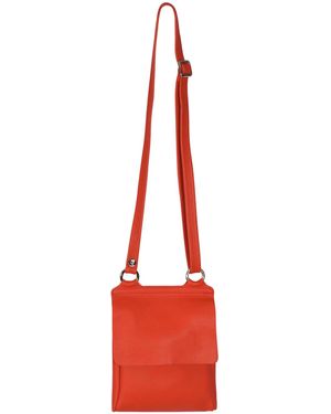 Owen Barry Leather Crossbody Bag Paprika Flora - Red