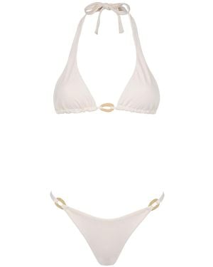 Acuarela Brand Capri Halter Bikini Set - White