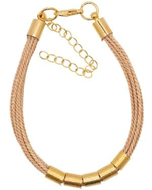 Nart Nature Making Art Neutrals The Rings Buriti Natural Fibre Bracelet - Metallic