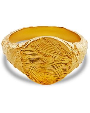 Argento Vivo Sandblasted Round Ring - Yellow