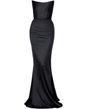 Moda Glam Madison Strapless Corset Gown - Black