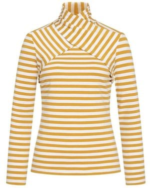 Marianna Déri Shirt With Twist Collar-Mustard - Metallic